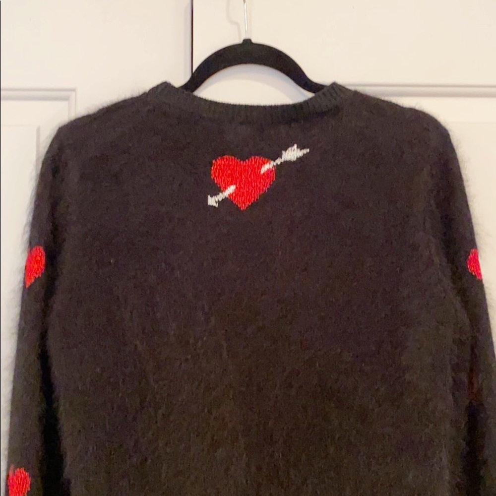 NWT RED Valentino Hearts Intarsia Angora Sweater - Picture 6 of 13